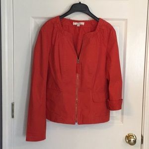 Loft orange cotton blazer
